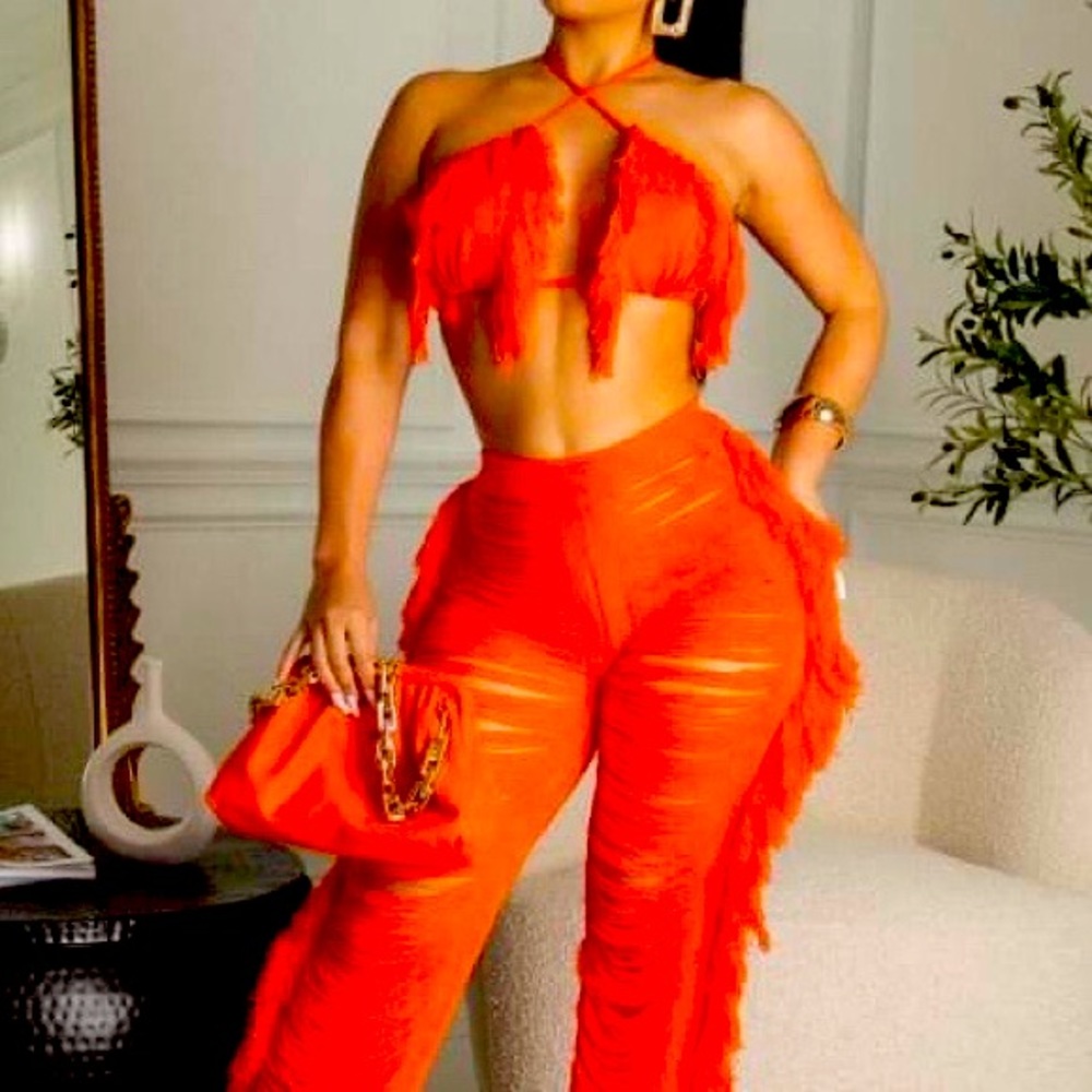 Hollow out Tassel 2 piece set